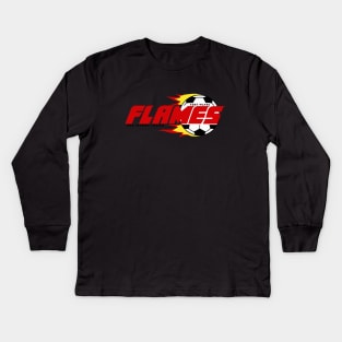 Defunct Fort Wayne Flames - AISA Soccer 1986 Kids Long Sleeve T-Shirt